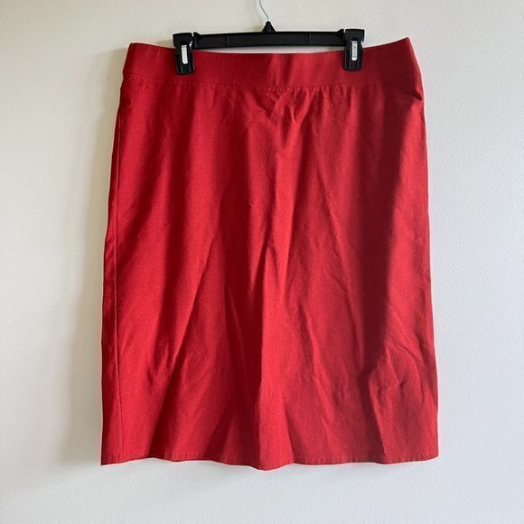 EILEEN FISHER BURNT ORANGE PENCIL SKIRT WOMENS SIZE L - Picture 1 of 5